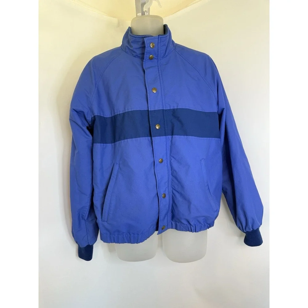 Eastern Mountain Sports EMS Jacket Mens Large Blue Full Zip Mock‎ Neck Pockets